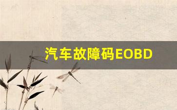 汽车故障码EOBD P0409,汽车故障码EOBD P0123